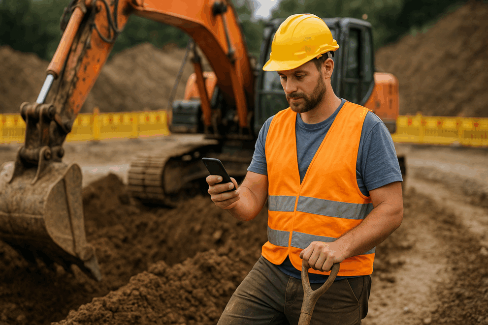App für Tiefbauer mit Baudokumentation und Zeiterfassung